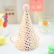Party Cap_ Pink Golden Dot