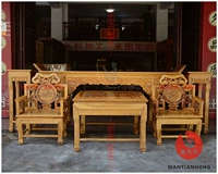 Mantianhong Jinsi Nanmu retro đồ nội thất Zhongtang sáu mảnh gỗ vàng lụa Nanmu đồ nội thất gỗ gụ - Bàn / Bàn bàn gỗ hiện đại