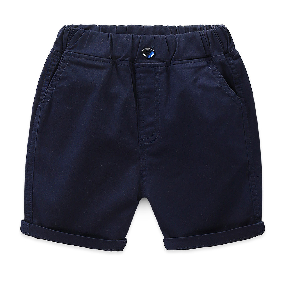 Summer 24G Woven Shorts Kz268 NavyBoy shorts 2021 summer new pattern Children's wear baby pure cotton Capris children leisure time shorts Wear out tide