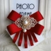 Cao cấp ruy băng nơ corsage Hàn Quốc nữ thời trang rhinestone nơ cà vạt chuyên nghiệp váy cổ áo pin - Trâm cài Trâm cài