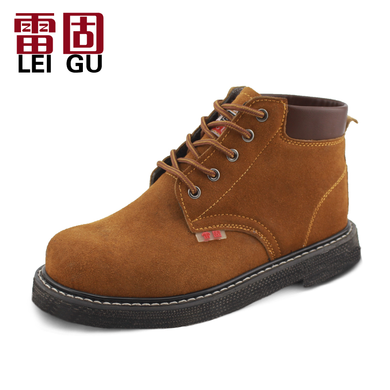 Lốp cuối giày công việc-top cao mùa xuân đàn ông thở Baotou Steel giày công tác chống đập chống xỏ giày quay lông cũ Paul 