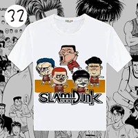 Slam Dunk Ngắn Tay Áo T-Shirt Sakuragi Hoa Road Ryukawa Maple Bóng Rổ Phim Hoạt Hình Thể Thao Các Cặp Vợ Chồng Nam Giới và Phụ Nữ Hoạt Hình hoạt hình dán