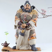 Shiwan bức tượng gốm thạc sĩ thủ công món quà tân gia nhà foyer mới phong cách Trung Quốc nhà trang trí đồng hồ trang trí