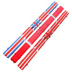 Аксессуары для бильярда cuppa双槽米字旗pu材质杆盒斯诺克球杆黑八8球通杆盒台球用品配件