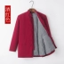 Bông nguyên chất cũ vải thô áo khoác bông nữ Tang phù hợp với thủ công có thể tháo rời phong cách Trung Quốc áo khoác cotton trung niên và người cao tuổi mùa đông dày để giữ ấm Trang phục dân tộc