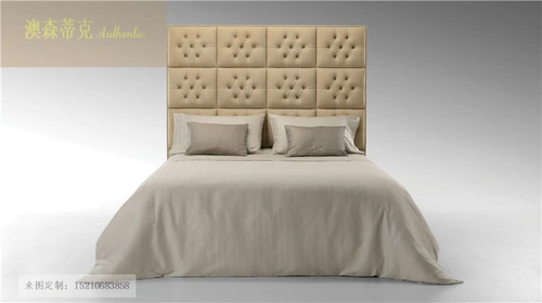 Fendi Leather Bed Итальянская кожаная кровать Fengi Da Vinci Кожаная кровать, чтобы настроить кожаную двуспальную кровать