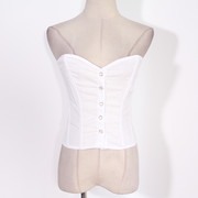 ZZ-3 không trở lại không thay đổi cô gái đơn giản màu rắn màu trắng đáy eo váy cưới đáy cơ thể mỏng corset
