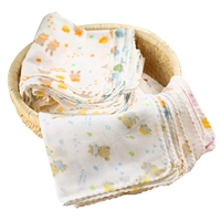 Хлопковый марлевый носовой платок для новорожденных, двухэтажный слюнявчик, полотенце для умывания, детские влажные салфетки для кормящих грудью, 30×30см
