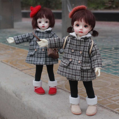 taobao agent Winter doll, clothing, set, woolen coat, T-shirt