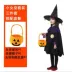 Halloween cos trẻ em trang phục cô gái phù thủy nhỏ hiệu suất áo choàng áo cha mẹ-con phù hợp với cô gái quần áo phù thủy 