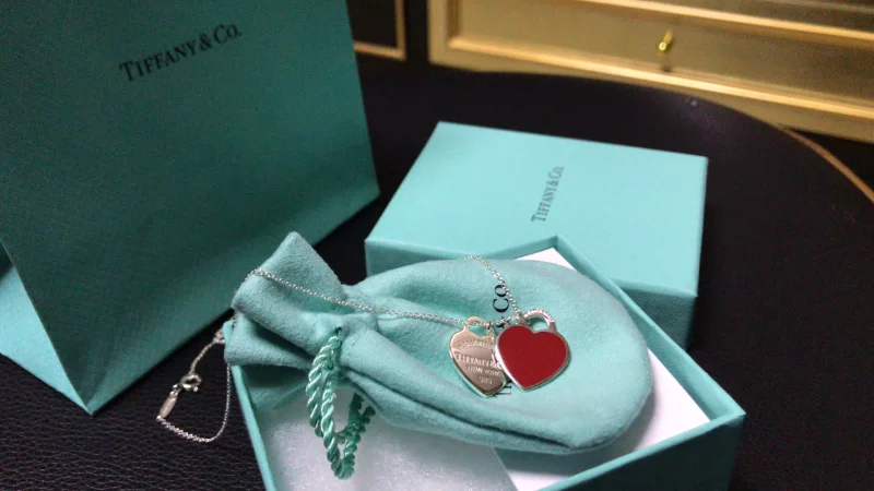 Подвеска Tiffany, голубая большая эмаль, серебро 925 образец
