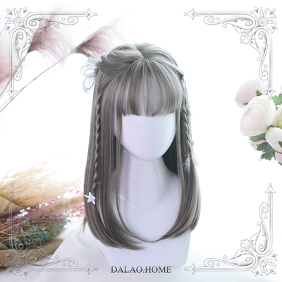 taobao agent Multicoloured wig, Lolita style, mid length