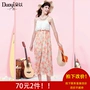 Đến năm 2016 mới ngọt lady thời trang dây đeo đầm đầm 31YX80329 váy hoa nhí dáng dài