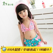Trẻ em mới của Hàn Quốc đồ bơi với mũ bơi dễ thương bé ren bộ bikini chia áo tắm cô gái áo tắm