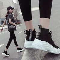 Ins siêu lửa stretch socks giày nữ Hàn Quốc phiên bản của ulzzang dày thoáng khí sinh viên hip hop hip-hop giày cao giày tập gym nữ