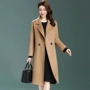 Anti-season 2018 phiên bản Hàn Quốc mới của Sen nhỏ hai mặt cashmere trong phần dài của hồ sơ áo len nữ - Trung bình và dài Coat áo khoác nữ cao cấp
