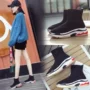 Vớ giày nữ 2018 Hàn Quốc phiên bản của giải trí thể thao cao đẳng gió dày dưới hoang dã vớ đàn hồi giày cao giày cũ phụ nữ giày the thao nữ sneaker