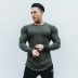 BULK 2018 mới cơ bắp anh em tập thể dục dài tay nam áo thun thể thao Áo thun cổ tròn co giãn cao áo tank top Áo phông thể thao