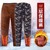 Бархатные удерживающие тепло штаны, утепленные зимние джинсы с начесом, для среднего возраста, большой размер, оверсайз