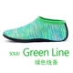 Зеленые носки и обувь зеленой линии