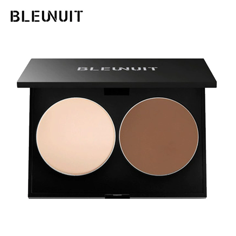 BLEUNUIT Trang điểm màu xanh đậm Ninh Hạ Bột sửa chữa hai tông màu High Gloss Shadow Nose Shadow Silhouette Powder Mỹ phẩm - Bột nén