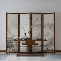 bức bình phong Phong cách Trung Quốc mới
         tùy chỉnh vách ngăn màn hình gỗ rắn phòng khách chặn văn phòng khách sạn cao cấp phong cảnh đơn giản cổ điển gấp di động vách gỗ đẹp