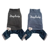 Тедди -собачья одежда осень четыре -маленькие маленькие собаки -мужские собаки милые нежные джинсы Bomei Dog вязаная зимняя оленя