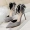 Phiên bản Hàn Quốc của giày cao gót nữ ngọt ngào với giày cao gót nông miệng mũi nhọn bằng lụa satin rỗng với một đôi dép