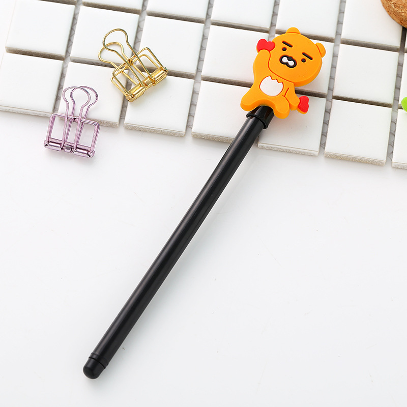 0.5Mm & Black Pen Holderins lovely Cartoon Roller ball pen like a breath of fresh air originality student Water pen write solar system to work in an office Signature pen black