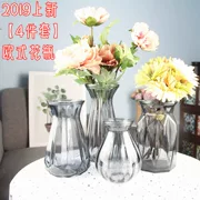 [Bốn bộ] bình thủy tinh châu Âu đơn giản mới trồng hoa thủy canh hoa khô phòng khách cắm hoa - Vase / Bồn hoa & Kệ