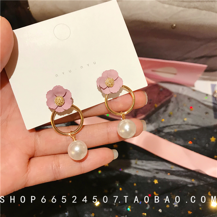 Купить Оригинальные розовые серьги, японские и корейские, широкая ...