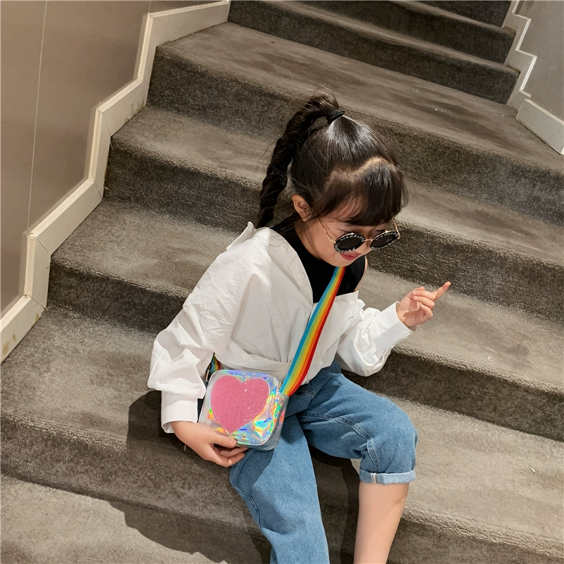 Cô gái Hàn Quốc túi đeo vai nhỏ 2019 xu hướng mới túi đeo vai đơn bằng laser sequin thời trang bé chơi ví tiền xu - Túi bé / Ba lô / Hành lý