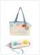 Соломенный шоппер, сумка-чехол, синий комплект