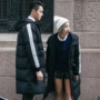 Cotton nam dài mùa đông bông áo khoác sinh viên kích thước lớn trên đầu gối Hàn Quốc những người yêu thích bánh mì vài áo khoác trùm đầu của phụ nữ áo khoác áo bò nam