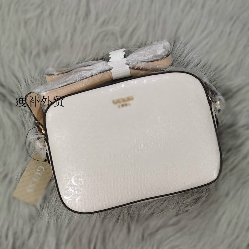 Light Glue Off WhiteExport foreign trade Female bag camera bag European and American fashion Small square bag G family printing Versatile One shoulder Oblique span three-dimensional Small bag