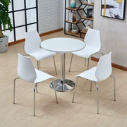 Bàn triển lãm trắng và bàn một bàn bốn ghế cửa hàng tiếp tân sáng tạo bàn đàm phán giải trí và ghế kết hợp phòng khách bàn tròn nhỏ - Bàn