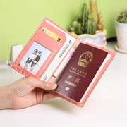 Túi đựng hộ chiếu nữ đa chức năng gói giấy chứng nhận vé da hộ chiếu hướng dẫn sử dụng DIY vật liệu gói rung quà tặng nóng