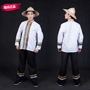 Hạt gạo mới cao cấp tùy chỉnh dân tộc Maonan trang phục đơn giản phong cách dân tộc nhảy sân khấu biểu diễn quần áo nam - Trang phục dân tộc trang phục dân tộc