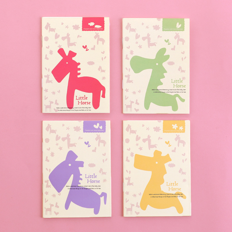 13 Small Trojan Horse SeriesWith you Stationery Little book Cartoon Notepad Soft copy kindergarten pupil prize Little gift gift