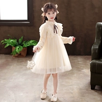 Осенний наряд маленькой принцессы, детская юбка, осеннее платье с рукавами, коллекция 2023, в западном стиле, детская одежда, длинный рукав