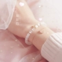 6233 Thanh Đảo Eraser Trang sức cá tính Lady Độc quyền của bạn Opal khắc Star Moon Bracelet Nữ - Vòng đeo tay Clasp vòng tay đôi