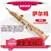 Salma nhạc cụ treble tích hợp tách ống thẳng xuống b ống saxophone có thể điều chỉnh 54 phốt pho đồng đỏ đôi mười một túi - Nhạc cụ phương Tây đàn classic guitar