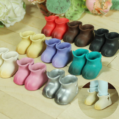 taobao agent Little Rain Boot Shoes Star Short Boot OB11 Doll Shoes 12 points YMY can wear GSC and need socks