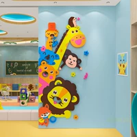 Мультяшное трехмерное украшение для детской комнаты для раннего возраста подходит для лестницы на стену, раннее развитие, 3D