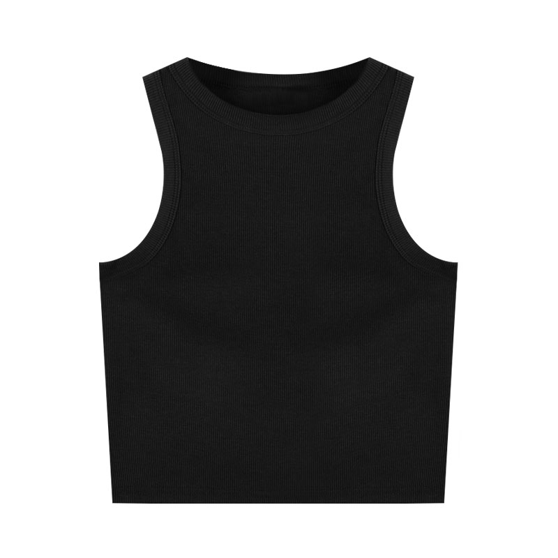 BlackKorean version chic Self cultivation Show thin Bottom up camisole vest female summer Wear out have cash less than that is registered in the accounts Tight fitting Built in Beautiful back jacket tide