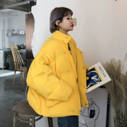 Bông phụ nữ mùa đông Hàn Quốc bf Harajuku Cao Đẳng gió lỏng dày ngắn xuống áo khoác scorpion sinh viên bánh mì cotton quần áo