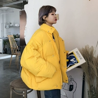 Bông phụ nữ mùa đông Hàn Quốc bf Harajuku Cao Đẳng gió lỏng dày ngắn xuống áo khoác scorpion sinh viên bánh mì cotton quần áo áo phao lót lông cho bé