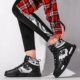 Giày thể thao aj hàng đầu nữ mùa đông cộng với giày nhung cotton Laser cao eo nữ Giày dép nam đôi giày siêu cháy giày thủy triều 20 - Giày cao gót
