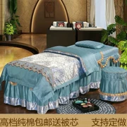 Beauty khăn trải giường cotton gia đình bốn vẻ đẹp cao cấp điều trị dầu gội salon bedspread hình thang khử trùng tùy vận chuyển - Trang bị tấm