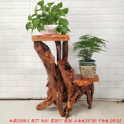 Rễ khắc tự nhiên khung gỗ rắn nghệ thuật trang trí phòng khách nhiều lớp cây cảnh bể cá xanh với hình gốc cây - Các món ăn khao khát gốc
